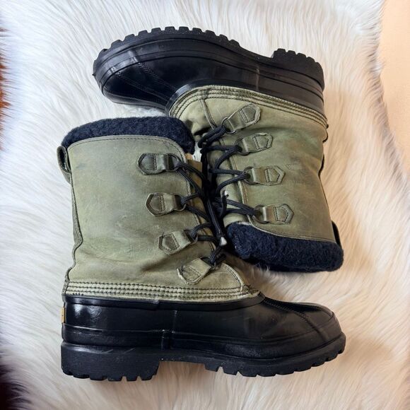 Sorel Caribou Winter Snow Boots Green Size 9